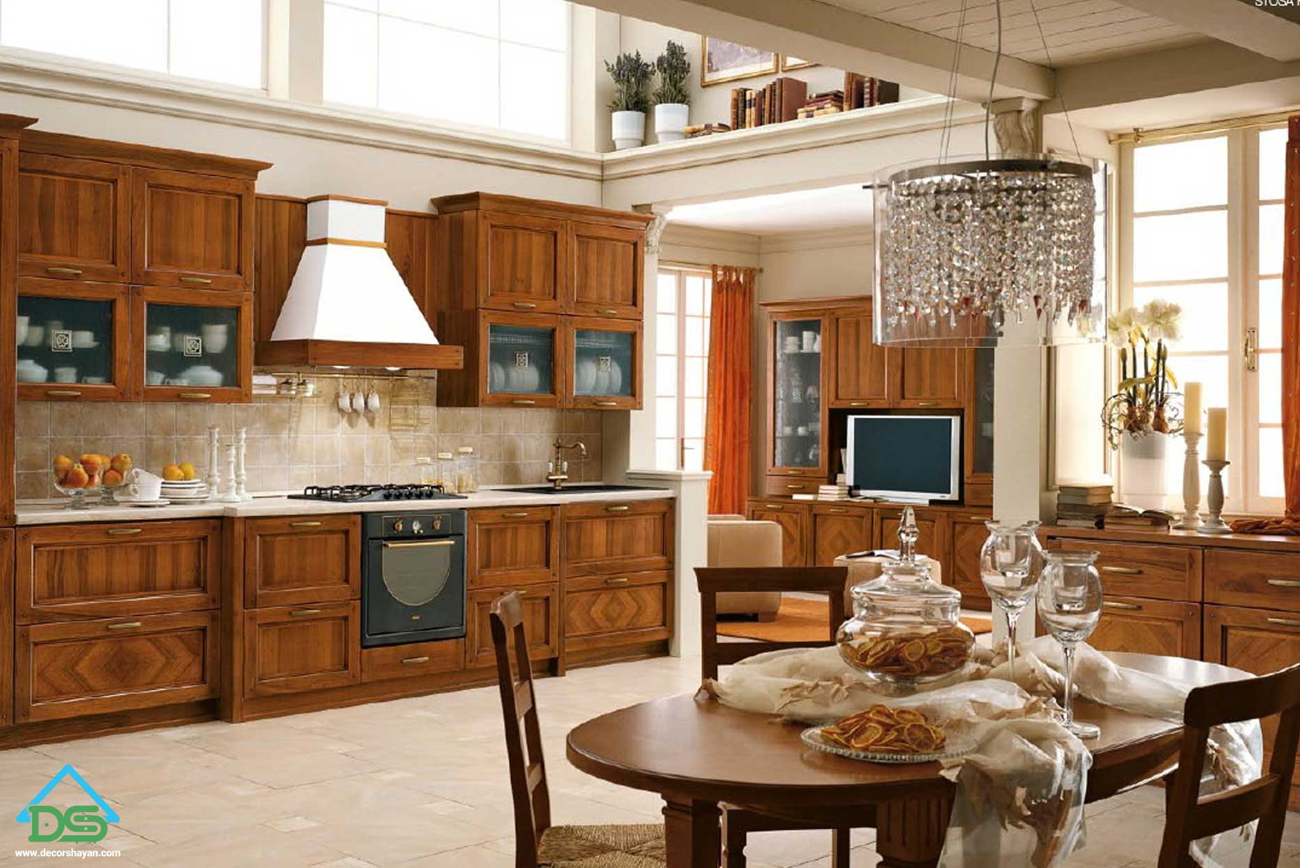 کابینت کلاسیک چوبی